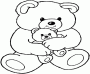 teddy bear with his baby bear