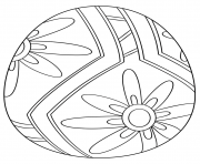 easter egg with flower pattern 1