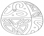 easter egg with folk pattern