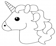 Printable Unicorn Emoji coloring pages