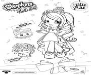 Printable shopkins shoppies join the party Winona Wedding Cake Flora Floral Bouquet coloring pages