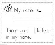 kindergarten name writing worksheets 