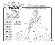disney princess frog puzzlers activity sheet