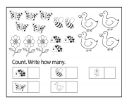 worksheets kindergarten free printable educational counting coloring sheets