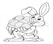 Printable easter bunny eggs cool coloring pages