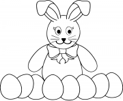 easter bunny with beaucoup eggs pour
