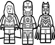 lego iron man supergirl black panther