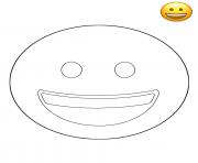 Printable Emoji Smiling Face free sheets coloring pages
