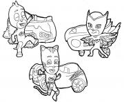 catboy owlette and gekko pj masks cars disney