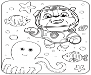 Printable PAW Patrol Rubble Underwater coloring pages