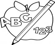 abc 123 back to school apple