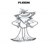 Printable Smallfoot Fleem coloring pages