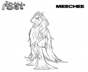 Printable Smallfoot Meechee coloring pages