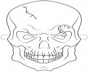 halloween skull mask outline halloween