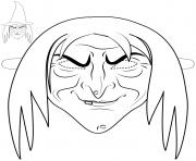 witch mask outline halloween