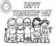 happy teachers day students picture