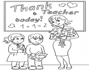 thank a teacher today coloring page