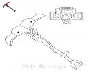 Printable Pink Flamingo Pickaxe Fortnite coloring pages