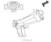 Printable Pistol Fortnite Item coloring pages