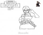 Printable Rook Fortnite Girl coloring pages