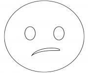 Printable Twitter Confused Face Emoji coloring pages