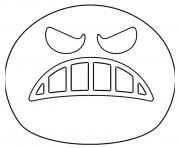 Printable Google Emoji Angry Face coloring pages