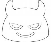 Printable Google Emoji Devil coloring pages