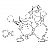cuphead frogs fight