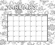 january calendar 2019 winter