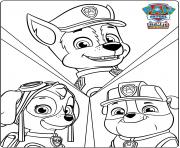 Printable Paw Patrol Ultimate Rescue Chase Skye Rubble coloring pages