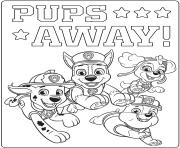Printable Paw Patrol Ultimate Rescue Pups Away coloring pages