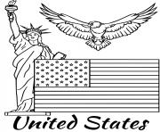 Printable united states flag coloring pages