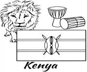 kenya flag lion