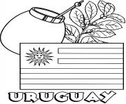 uruguay flag yerba mate coloring pages