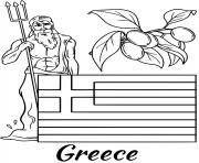 greece flag zeus