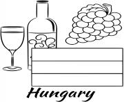 hungary flag wine