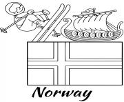 norway flag skiing