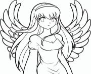 Printable cute animel angel coloring pages
