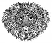 mandala animal adult lion