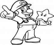 super mario with a star