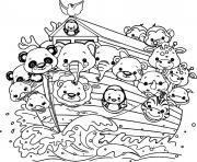 animal cartoon on a boat