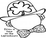 Printable complete the leprechaun coloring pages