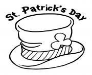 Printable st paticks day hat coloring pages