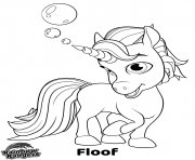 Printable Rainbow Rangers Unicorn Floof coloring pages