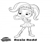 Printable Rainbow Rangers Rosie Redd coloring pages