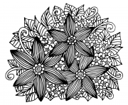 hand drawn floral doodle adult