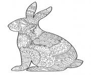 Easter Bunny adult zentangle