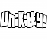 UniKitty Logo Black and White