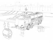 Printable Lego City Firefighter Fire Truck coloring pages