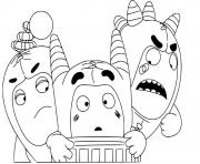 Printable cute oddbods coloring pages